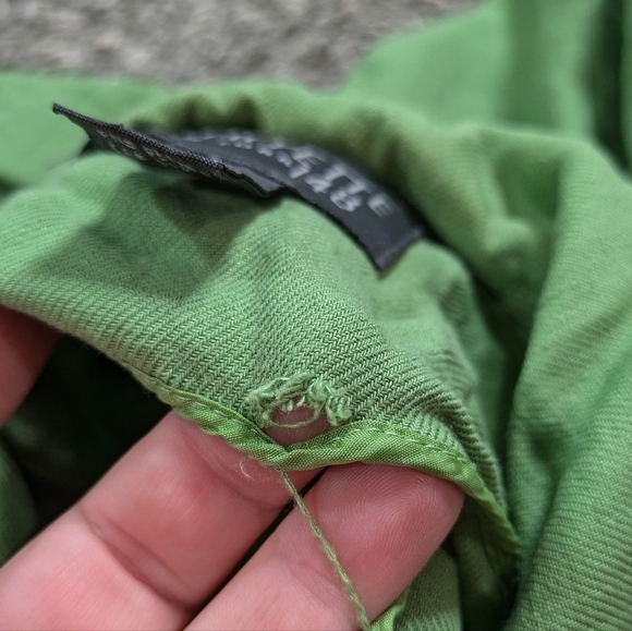 Lafayette 148 green linen 1/2 sleeve button up jacket dress 4 - Picture 8 of 11